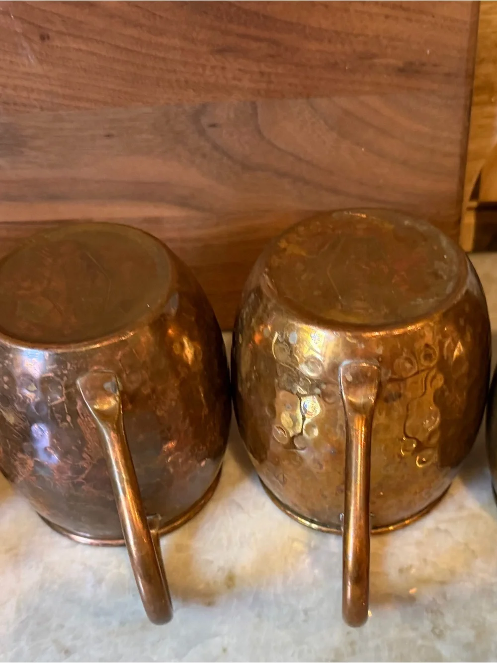 Hammered solid Copper mule mugs x4